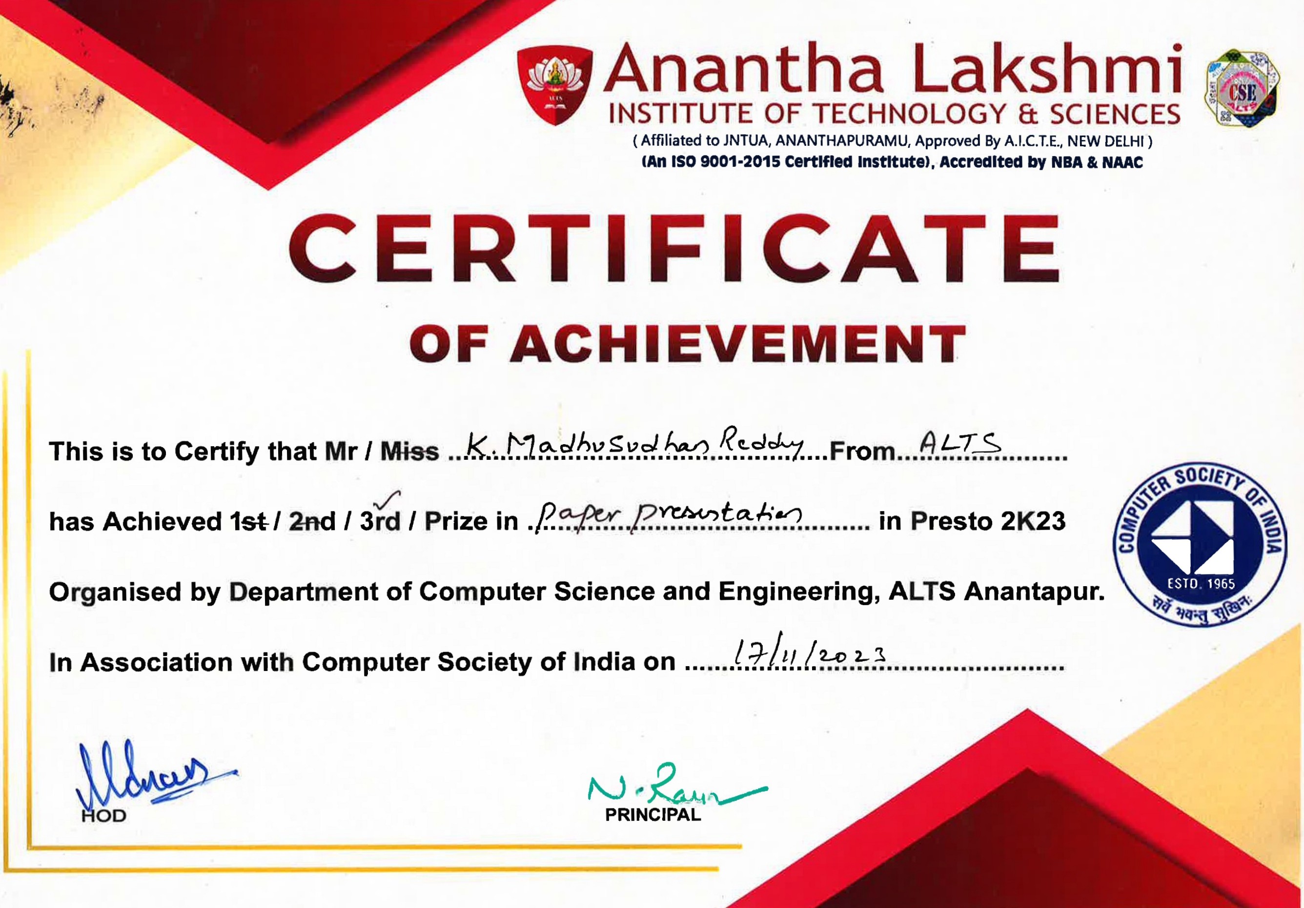 Certificate 25